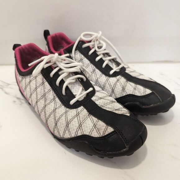 FootJoy Women's Summer Series Pink White Black Leather Upper Golf Shoes 7.5 - Picture 3 of 10